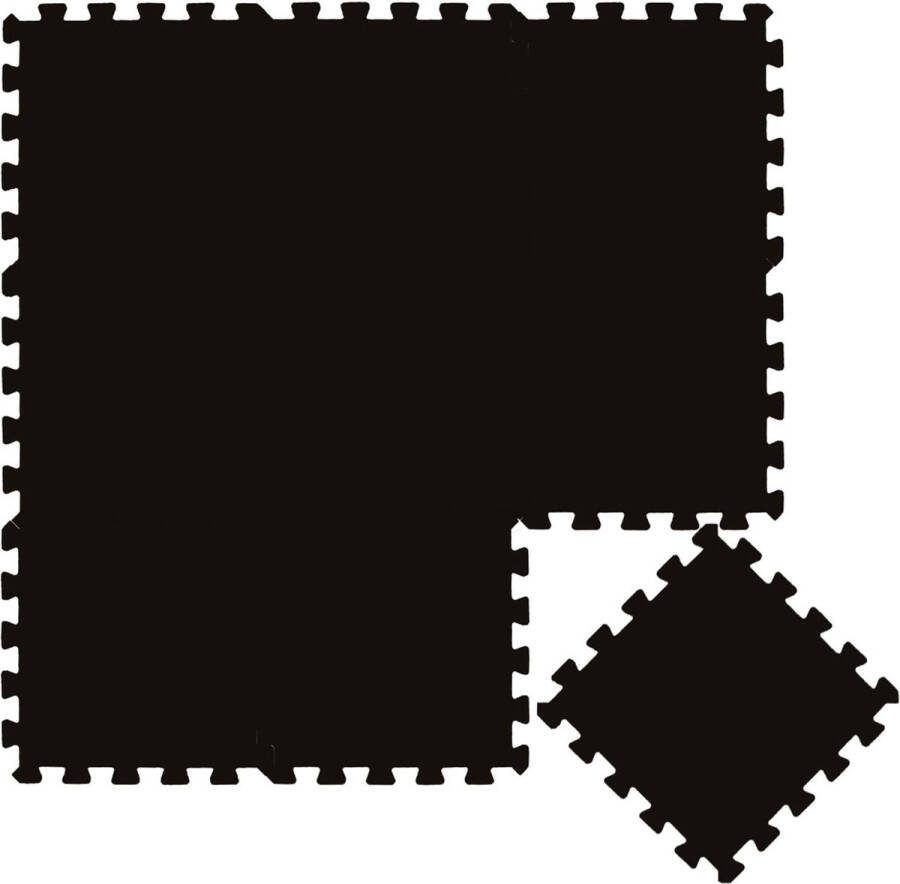 Puzzelmat van Foam – 30x30cm 9 Delig – Vlo – Speelmat voor Baby s en Kinderen – Zwart