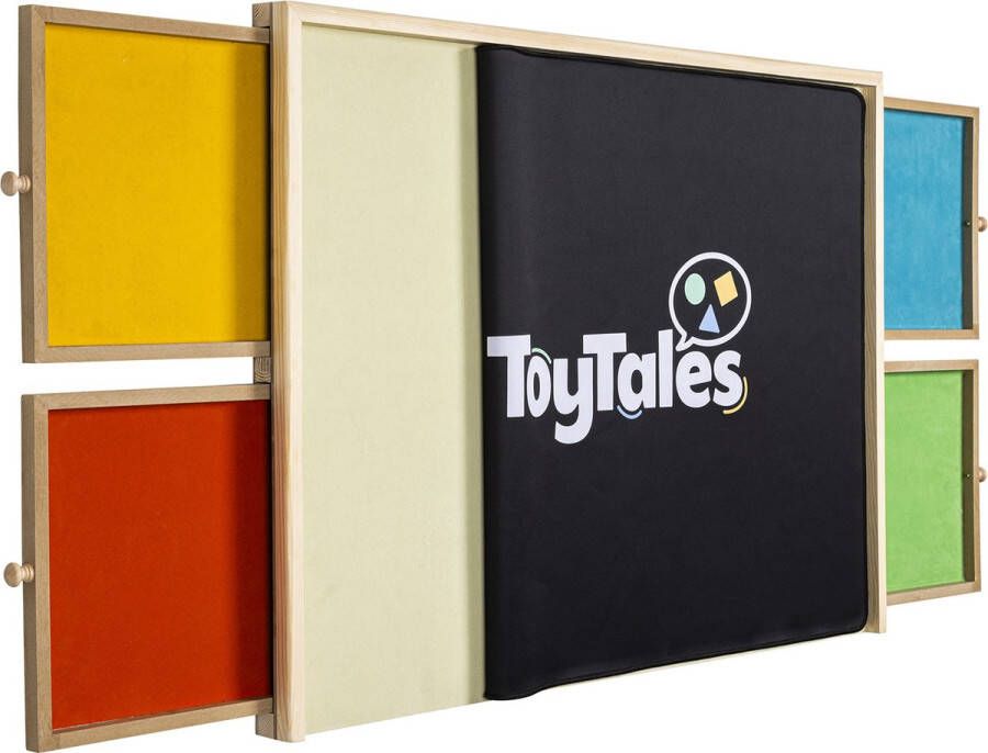 Haushalt ToyTales 66230 Puzzelplaat met opberglades met beschermdoek voor 1000 stukjes 76 x 57 x 4 5 cm