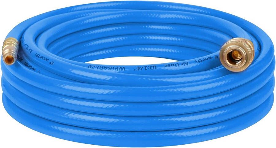 PVC 1 4 inch x 10 m luchtslang 20 bar werkdruk solide messing aansluitingen licht flexibel het hele jaar door MNPT fittingen 6 mm ID compressor vervanging leader luchtslang