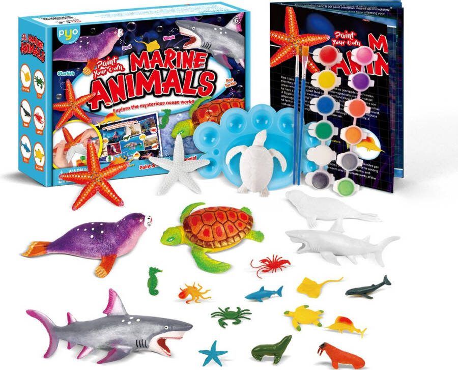 PYO Schilderset zeedieren speelgoed zeedieren speelfiguren zeedieren schilderset T2489G