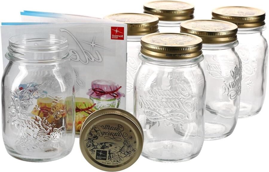 Quattro Stagioni weckpot set van 6 stuks inhoud 05 l receptenboekje toegevoegd