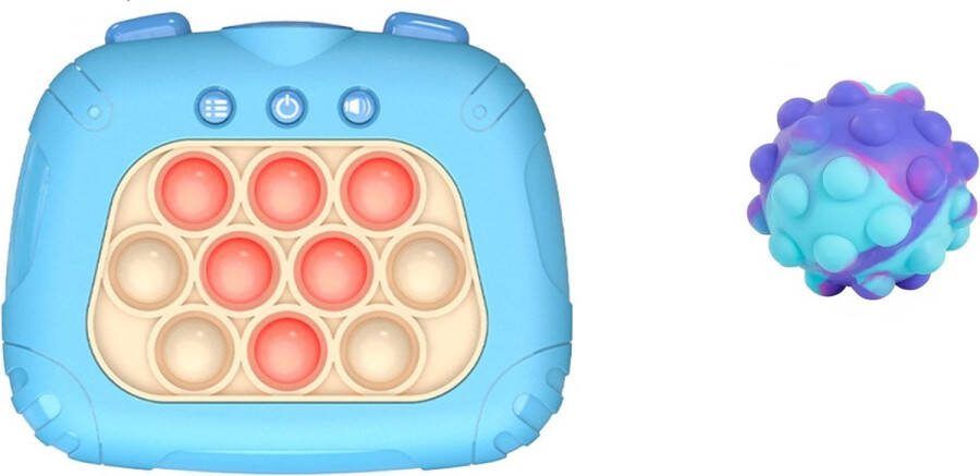 Quick Push Pop-it Game Controller Motoriek Speelgoed Voor Volwassenen en Kinderen Puzzelspel Concentratie en Reflexen Verbeteren Anti Stress Fidget Pop-it Speelgoed Blauw
