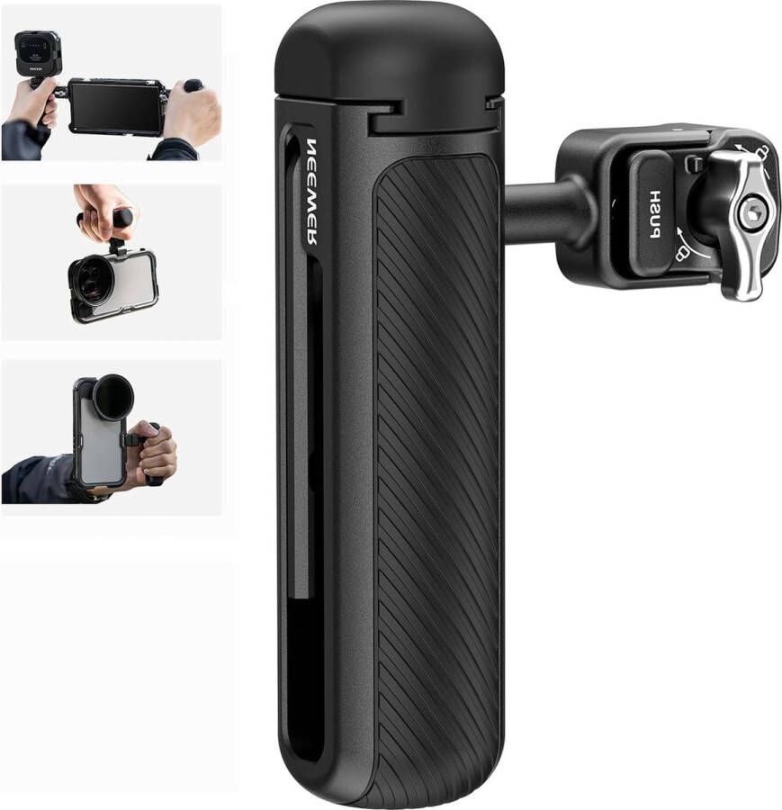 Quick Release zijhandgreep voor telefoonkooien PA043 PA044 iPhone 15 Pro Max 15 Pro PA042 Samsung S24 Ultra afgedekte koude schoen anti-off-pin zilver side handle