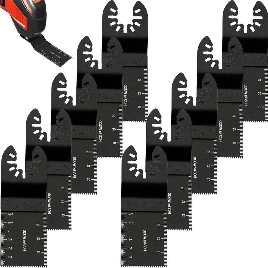Quick Snijden Multi Tool 34 Mm Koolstofstaal Zaagbladen 10 Stuks Oscillerende Zaagbladen Kit Universeel voor Snijden Hout Metaal Gipskarton Kunststof oscillerende zaagbladen