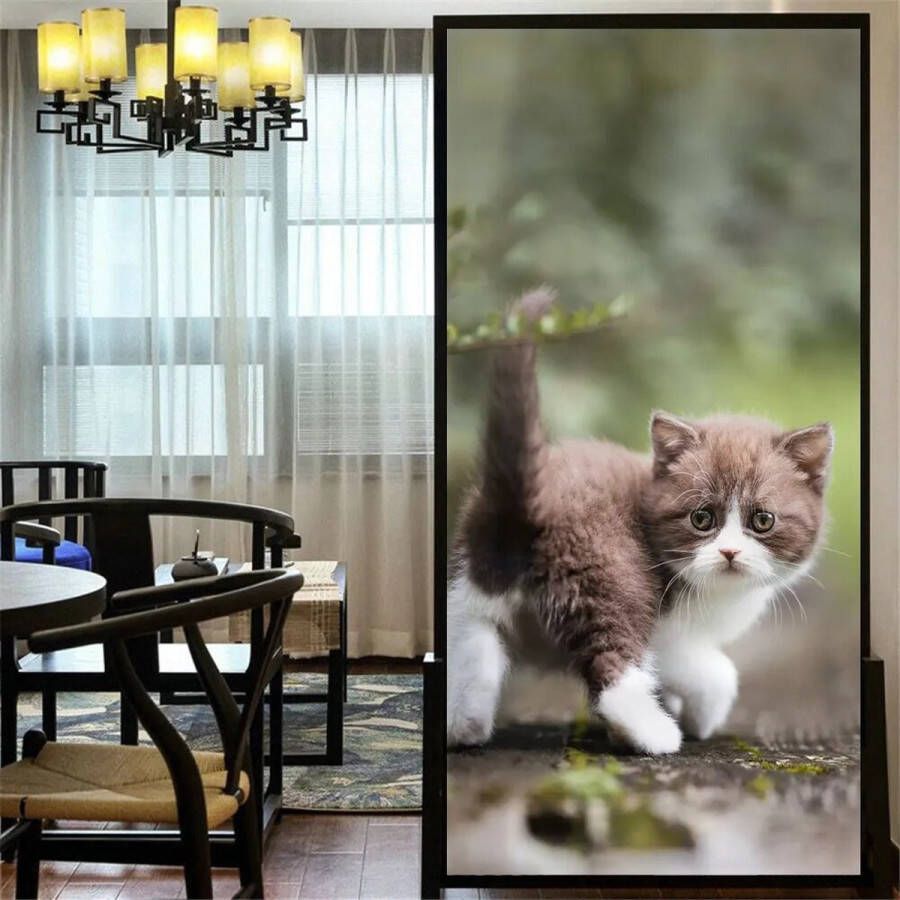 Raamfolie kitten poes kat 60 x 120 cm