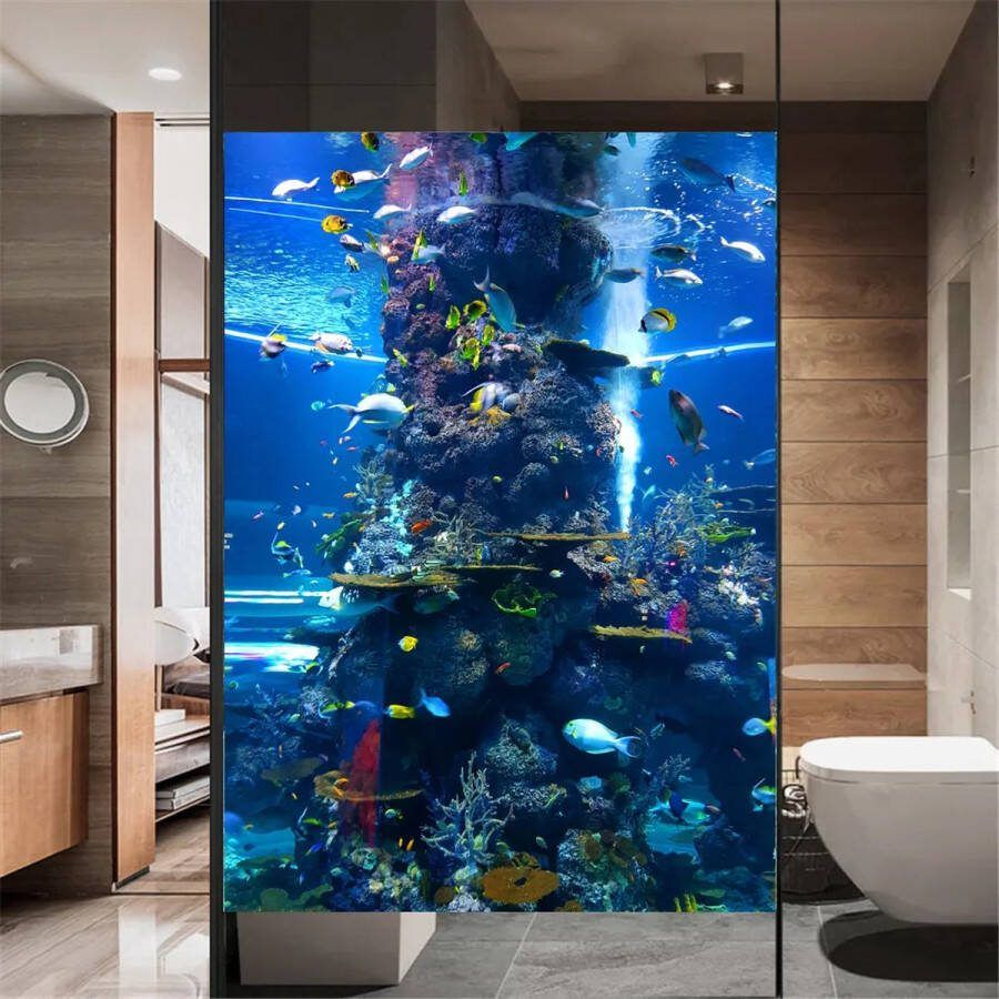 Raamfolie koraal vissen zee 60 x 120 cm