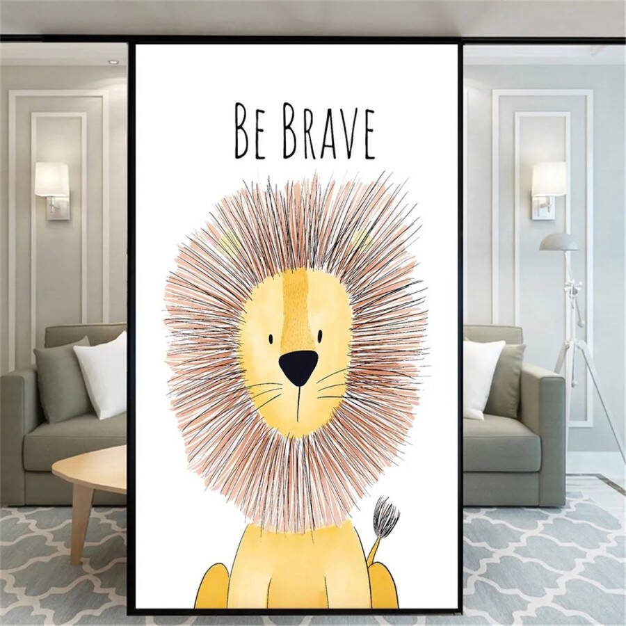 Raamfolie leeuw be brave 40 x 100 cm