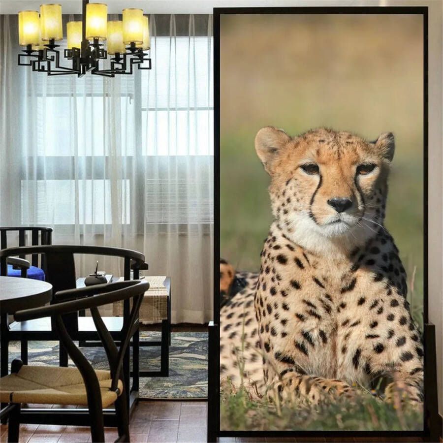 Raamfolie luipaard 60 x 120 cm
