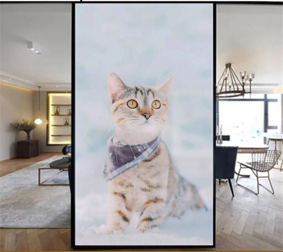 Raamfolie poes kat 60 x 120 cm