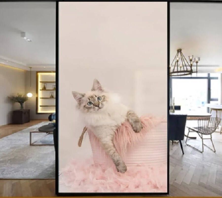 Raamfolie poes kat 60 x 120 cm