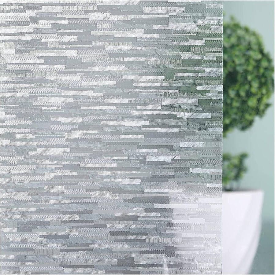 Raamfolie zelfklevend ondoorzichtig melkglasfolie zelfklevend inkijkwerende folie statisch hechtend decoratiefolie anti-uv-plakfolie raam 90 x 200 cm