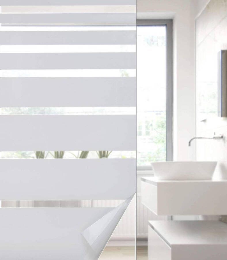 Raamfolie zelfklevende strepen 67x200 cm privacy film anti-UV statische hechting film zelfklevend 201916000