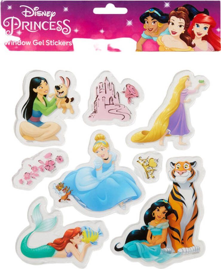 Raamsticker Disney Princess Ariell Aladin Sneeuwitje 30 x 20 Vinyl Gel Window Stickers