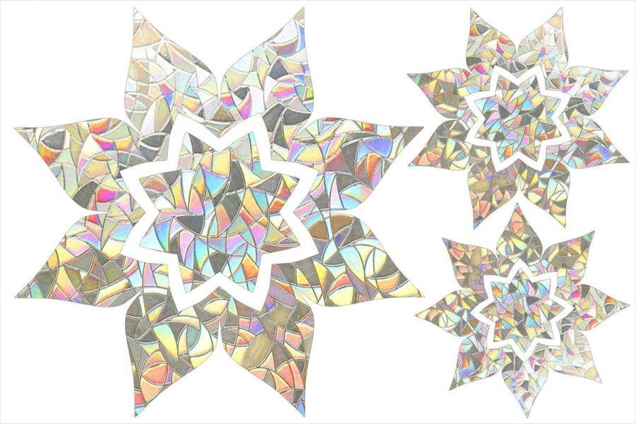 Raamsticker Ster Bloem Suncatcher Rainbow Raamdecoratie Raamfolie Statisch Zelfklevend Sticker