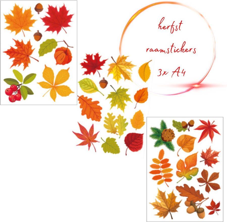 Raamstickers herfst versiering herfst decoratie raamdecoratie raamfolie
