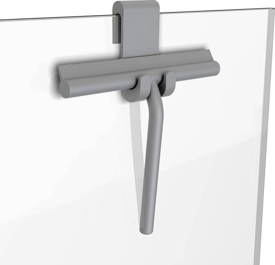 Raamwisser met hanger Professionele douchewisser Streepvrij Hoogwaardige siliconen Antislip (grijs)