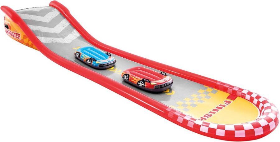 Racing Fun Glijbaan 257cm x 216cm x 84cm Opblaasbare Waterglijbaan