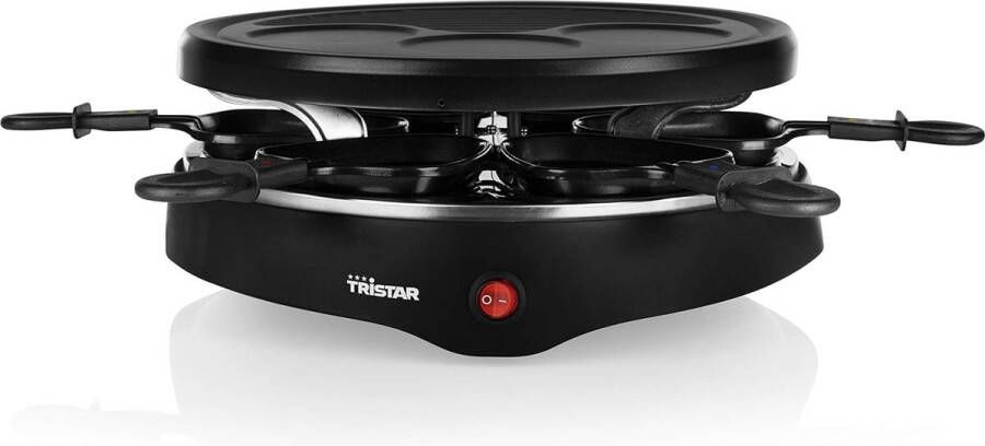 Raclette – Gourmetstel voor 6 personen – Grillplaat met crêpevorm