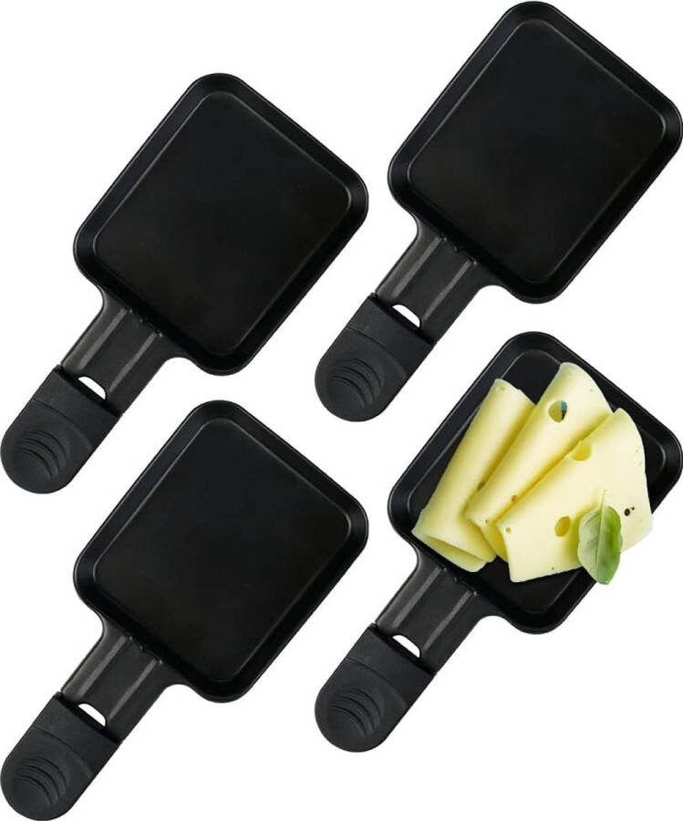 Raclette pannetjes voor raclette grill accessoires raclette gerecht pannen antiaanbaklaag 4 stuks. Raclette pannetjes voor raclette grill accessoires raclette gerecht pannen met antiaanbaklaag 4 stuks
