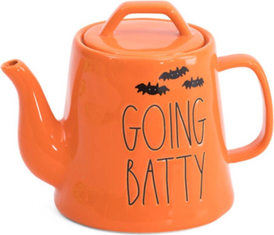 Rae Dunn Going Batty theepot Halloween theepot halloween servies halloween decoratie herfst