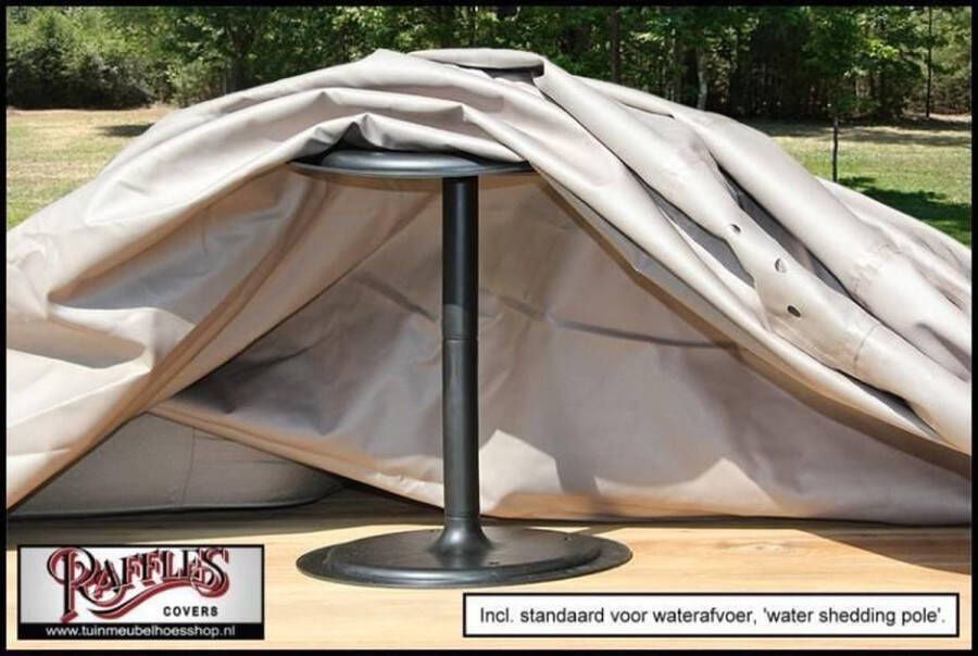 Raffles Covers Hocker hoes 87 x 87 H: 45 cm RFS8787 Waterdicht Solution Dyed Uv-bestendig Elastisch trekkoord Airvents Beschermhoes tuinmeubelen