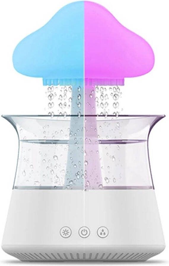 Rain Cloud Humidifier PRO Regenwolk Luchtbevochtiger Regendruppel White Noise Machine Slaaptrainer Aroma Diffuser Nachtlamp Nachtlampje Bureaulamp
