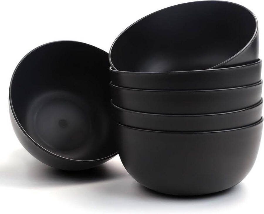Ramen Bowl 1400 ml Ontbijtkommen Grote Capaciteit Soepkommen Plastic Slakommen Soepgranen Ramensalade Onbreekbaar Pastakommen Dessertkommen Barbecuefeesten