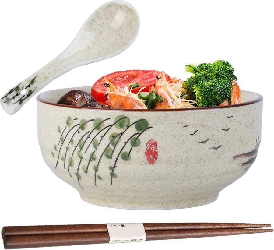 Ramen Bowl Japanse kom keramiek eetstokjes soepkommen porselein slakommen