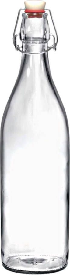 RANO 1x beugelfles 1000ml 1 liter Luchtdicht fles met beugelsluiting beugelflessen weckfles inmaakfles sapfles glazen flesjes met dop decoratie