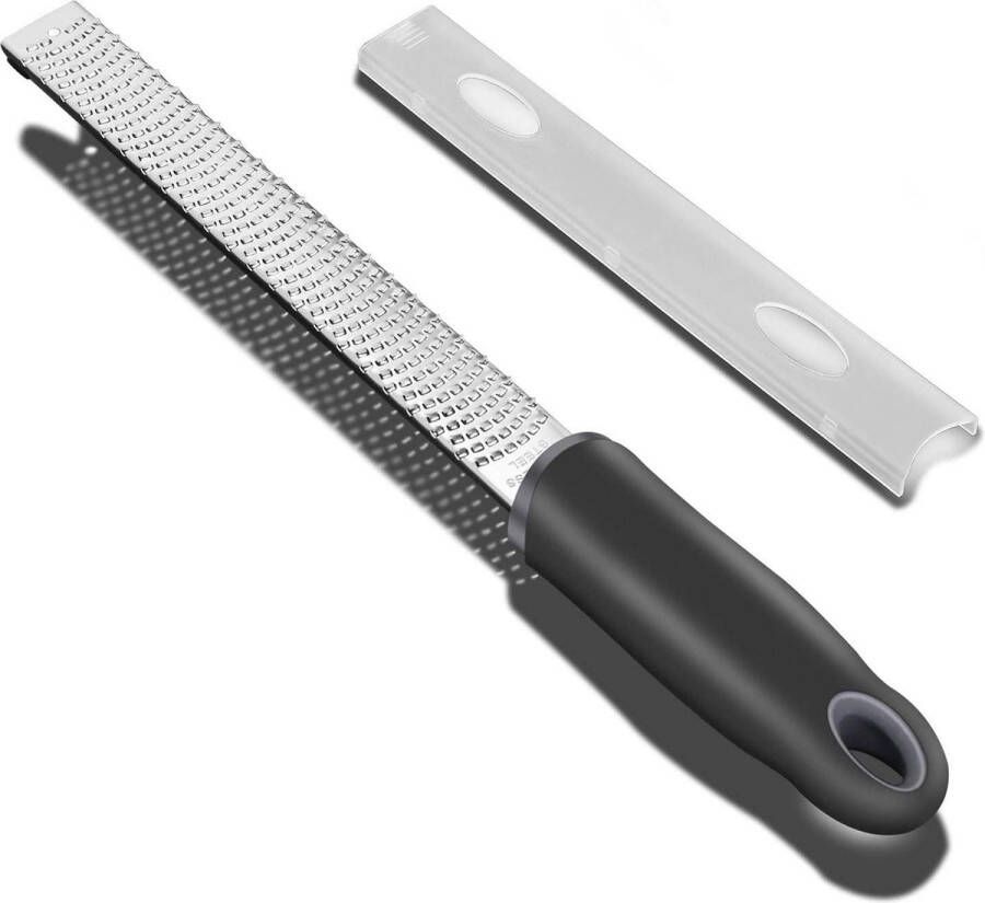 Merkloos Sans marque MERKLOOS Microplane Rasp Citrus Zester Kaasrasp Roestvrij staal Zwart