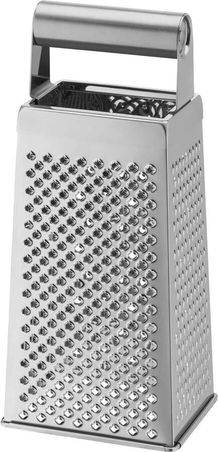 Rasp vierkante rasp 8 x 24 cm 4 raspoppervlakken aardappelrasp komkommer roestvrij staal vaatwasmachinebestendig Zilver 1 pak Cheese Slicer