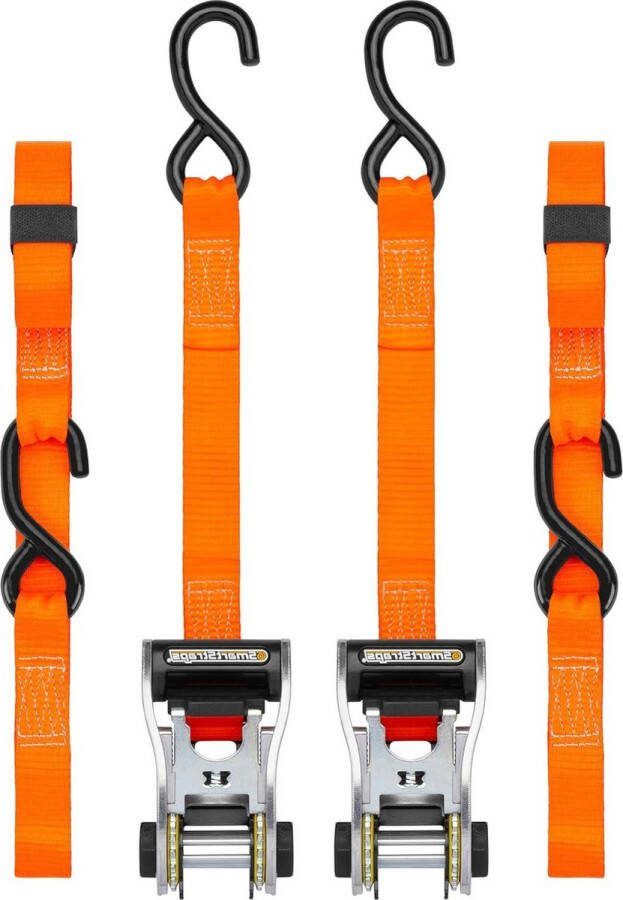 Ratchet Spanbanden 10' RatchetX Premium 2 stuks 14 kg breuksterkte 05 kg veilige werkbelasting Heavy Duty Tie Downs