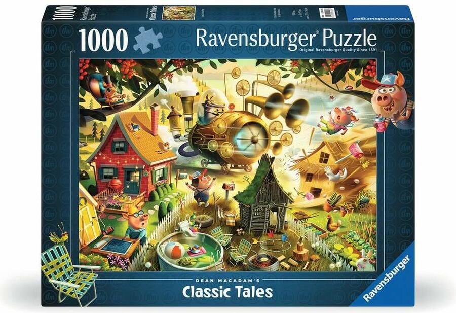 Ravensburger Look Out Little Pigs! Legpuzzel 1000 stuk(s) Fee