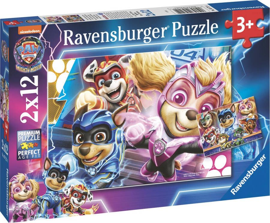 Pauline Oud Ravensburger puzzel Paw Patrol: The Mighty Movie Legpuzzel 2x12 stukjes