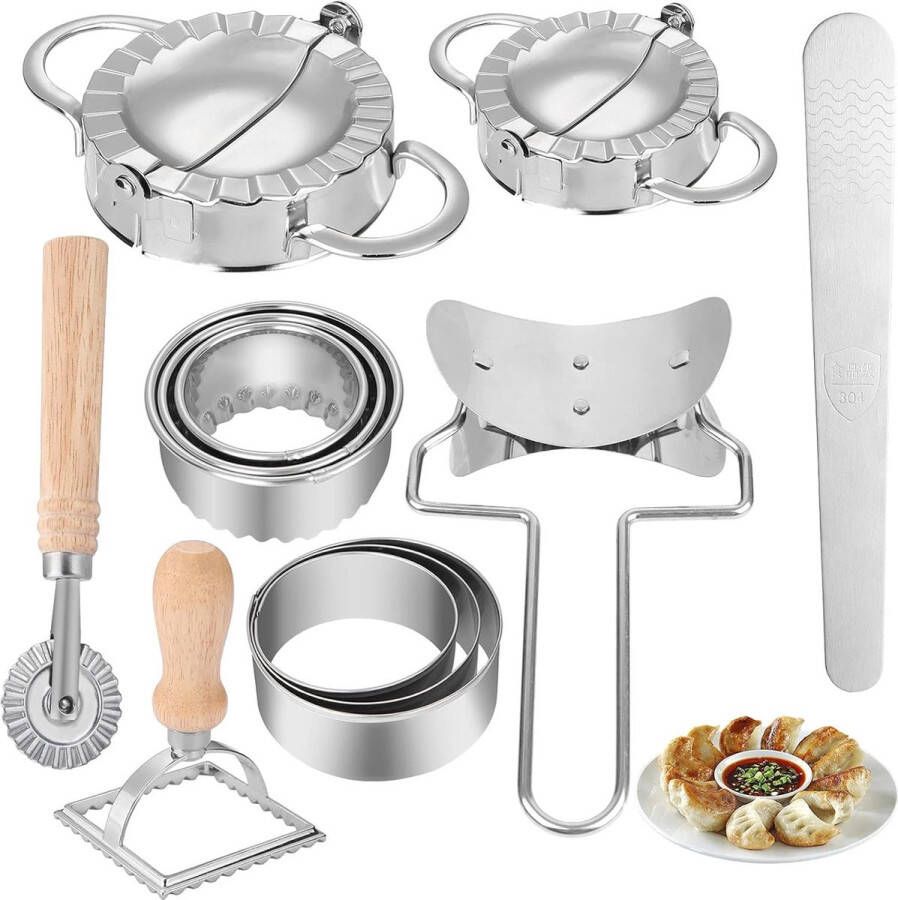 Ravioli-vormer 12 stuks roestvrij staal ravioli dumpling-maker hoekige ravioli-stempel ravioli uitsteekvormpjes tortellini-vorm dumpling-cutter keukengereedschap knoedels ravioli biscuit cutters