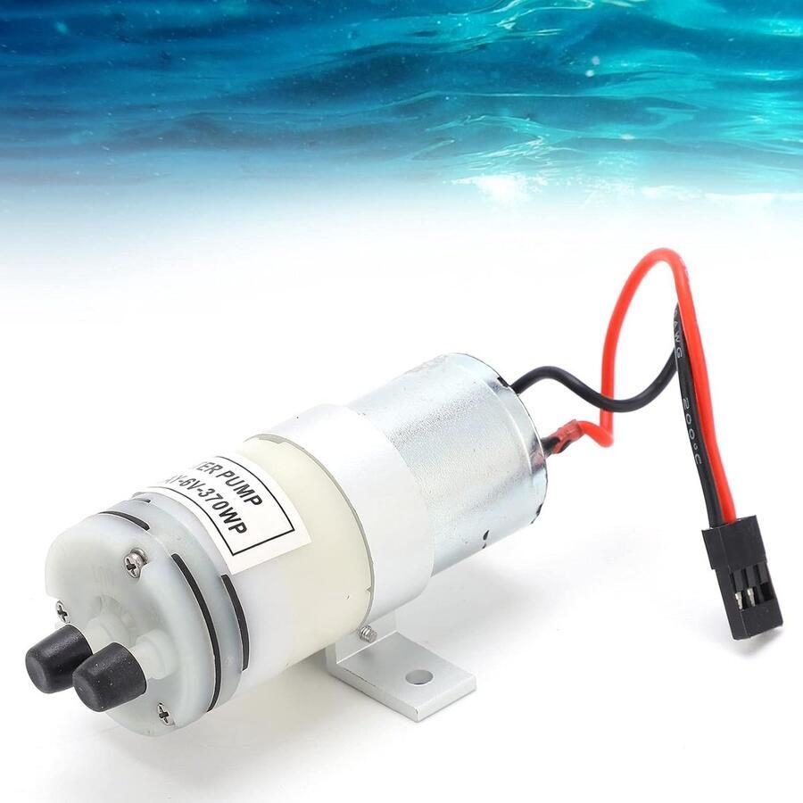 RC Waterpomp 3-6V 370 Waterkoelingspomp RC Boot 73mm Draagbare Transfer JR Plug Step-Down Waterdichte Aluminiumlegering Handige Module Accessoire Onderdeel DC Membraanpomp voor RC Boten Motor ESC