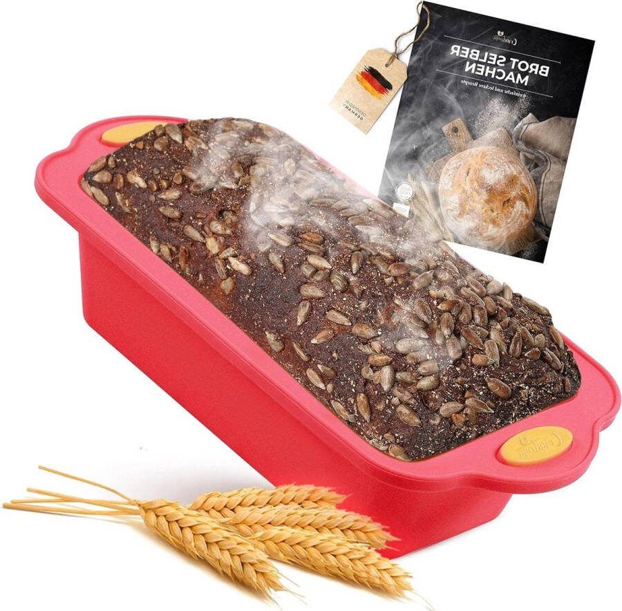 Recept incl. Rechthoekige siliconen bakvorm 1000 g broodpotset Springvorm Cakevorm Taartvorm