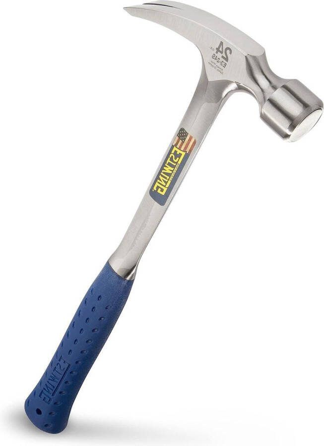 Rechte klauw framing hamer vinyl grip zilver 680g (24oz) met E3 en 24S