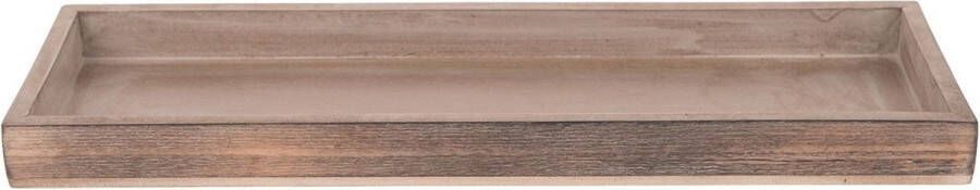 Rechthoekig houten kaarsenplateau kaarsenbord greywash 42 x 14 cm Onderbord kaarsenplateau onderzet bord voor kaarsen