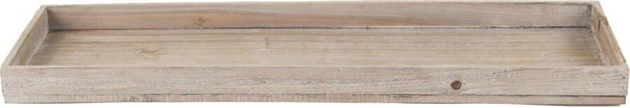 Rechthoekig houten kaarsenplateau kaarsenbord naturel wash 60 x 20 cm Onderbord kaarsenplateau onderzet bord voor kaarsen