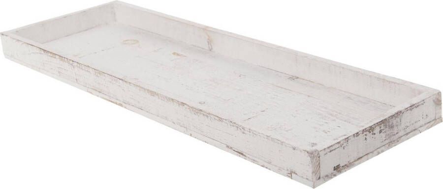 Rechthoekig houten kaarsenplateau kaarsenbord white wash 60 x 20 cm Onderbord kaarsenplateau onderzet bord voor kaarsen