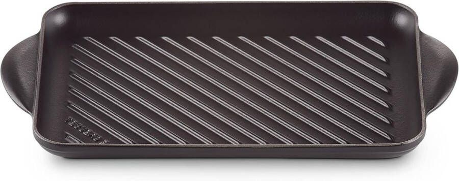 Rechthoekige grillplaat voor vetarm koken op alle kookplaten inductie satijnzwart 325 cm 202023200 grillplaat inductie