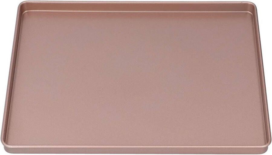 Rechthoekige Multifunctionele Rose Gold Cake Bakplaat Non-Stick Koolstofstaal Vierkante Brownie Pan sheet pan extender
