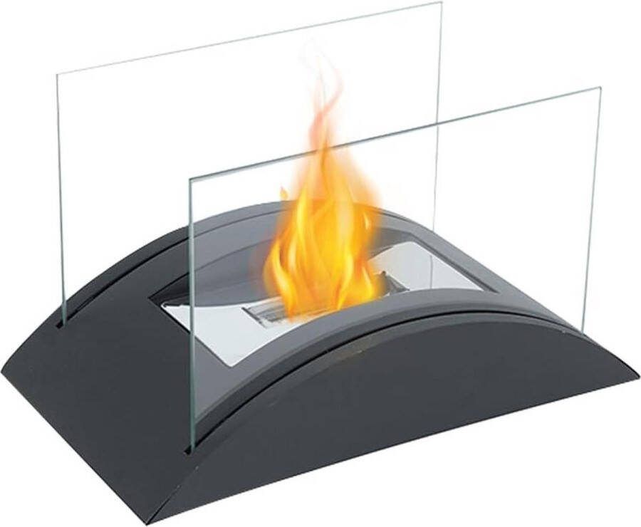 Rechthoekige Tafelhaard 34 cmL Vuurplaats Draagbare Tafel Bio-ethanol Open Haard Binnenterras Feesttuin Tafelhaard