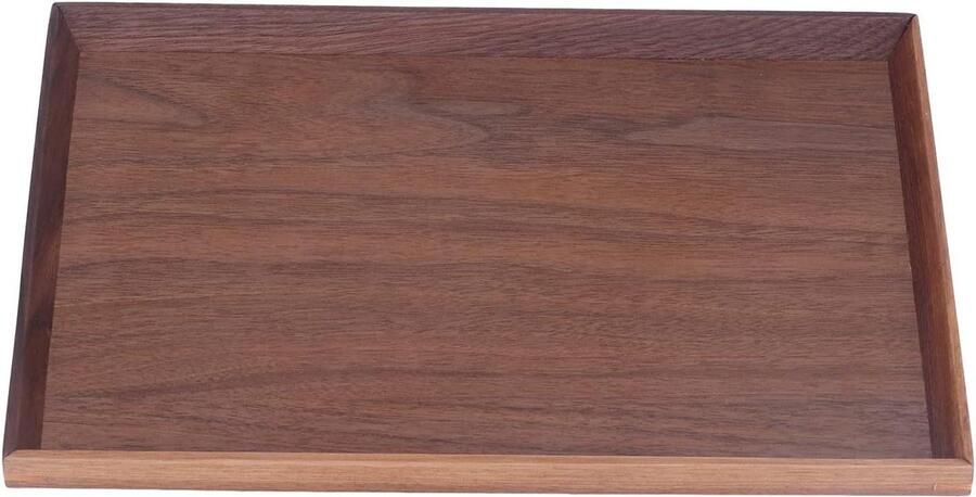 Rechthoekige Walnotenhouten Dienblad voor Thee Ontbijtblad en Serveerschaal voor Snacks Koffie en Thee (klein) Houten Dienblad