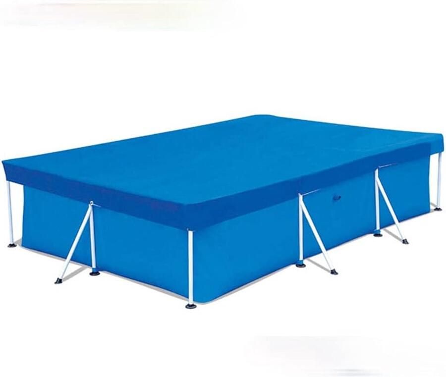Rechthoekige zwembadhoes zwembadafdekking regenbestendige zonneafdekking PE beschermend zeil voor rechthoekig zwembad met frame 260 x 160 cm