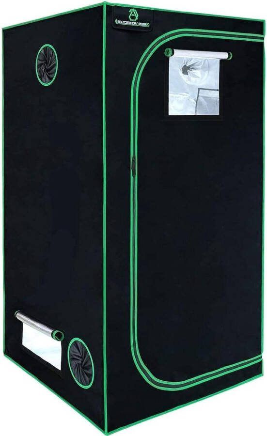 Reflecterende Mylar Hydroponic Grow Tent 24x24x48 met Observatie Raam en Waterdichte Vloerplaat Indoor Plant Growing 2x2 1-2 Planten Kweekbak