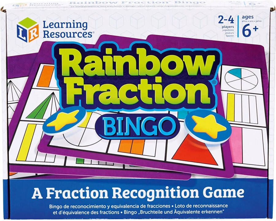 Regenboog breuken bingo educatief spel