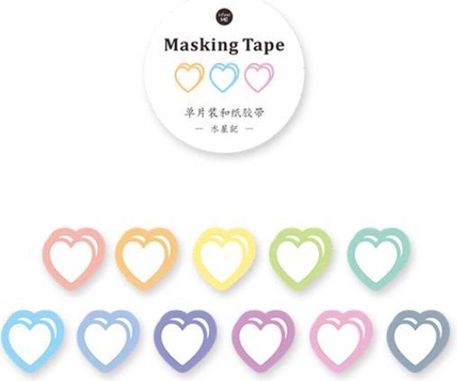 Merkloos Sans marque Regenboog Hartjes Stippen Washi Tape Stickers | Leuke To Do Dots | Bullet Points | Takenlijstjes Maken | Organizing | Organiseren| Taken lijst Maken | Planning | Planner Maken | Plannen | Bullet Journal | Journalling | Masking Tape | Regenboog Kleur