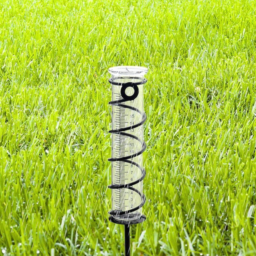 Regenmeter glazen regenmeter met 17 heldere schaalverdelingen weerstation watermeter voor tuin en terras Outdoor-Rain Gauge